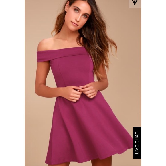 lulus pink off the shoulder dress